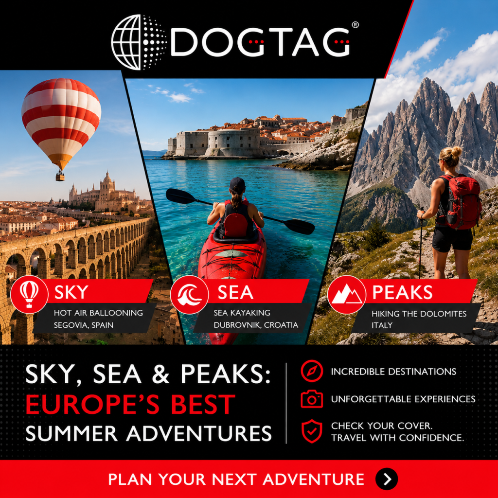 DOGTAG - Sky, Sea & Peaks in Europe - social post